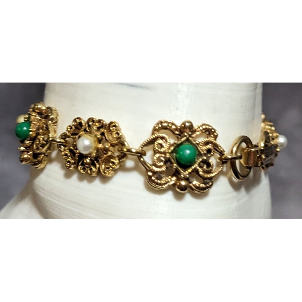 Vintage Florenza Floral Bracelet